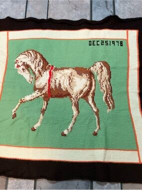 Victorian Animal Collection The Palomino" Elizabeth bradley crochet blanket
